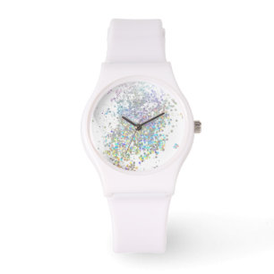 PSTEL SPLASH BY DESIGN CUSTOM WHITE WATTER ARMBANDUHR