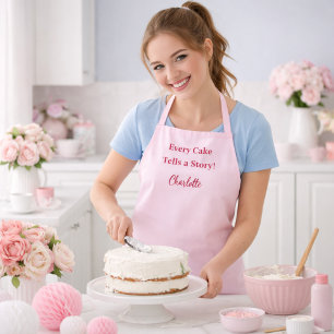 Pstry Koch rosa Skriptsprache Schürze
