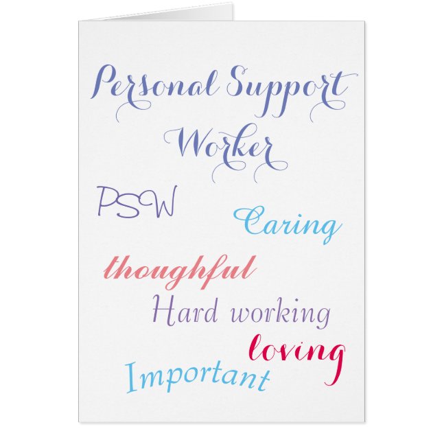 PSW du collaborateur de support personnel (Devant)