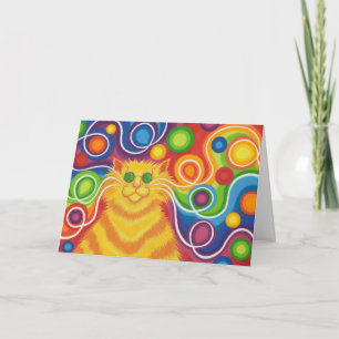 Psy-cat-delic "Happy Birthday"-Grüße-Karte Karte