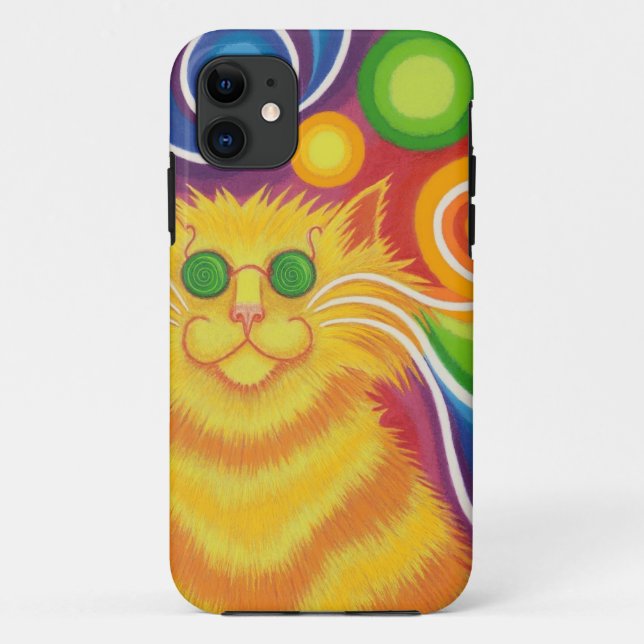 Psy-cat-delic iPhone Case (Rückseite)
