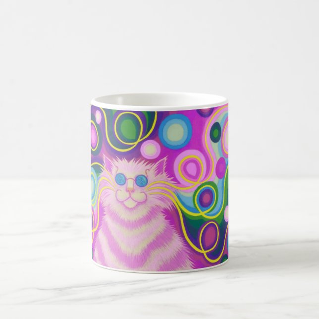 Psy-cat-delic Pink-Tasse Kaffeetasse (Mittel)