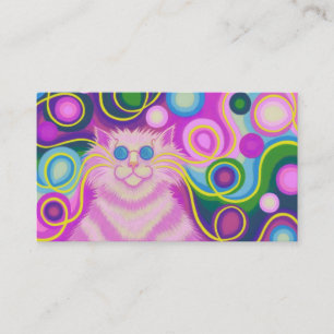 Psy-cat-delic Pink Visitenkarte lila