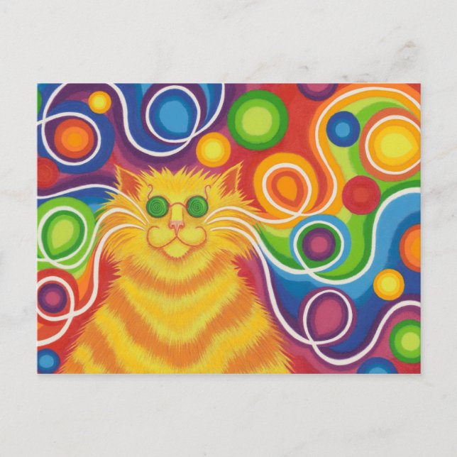 Psy-cat-delic postcard postkarte (Vorderseite)
