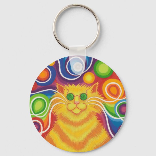 Psy-cat-delic-Schlüsselanhänger Schlüsselanhänger (Vorderseite)