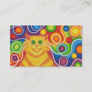 Psy-cat-delic Visitenkarte, weiß hinten Visitenkarte