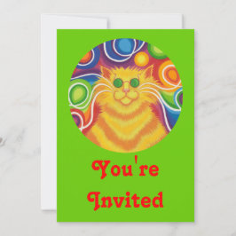 Psy-cat-delic 'You're Invited' Einladung grün