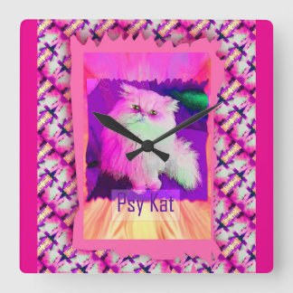 Psy Kat eWatch Quadratische Wanduhr