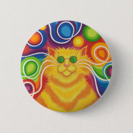 Psy-Katze-delic Knopf-Abzeichen Button