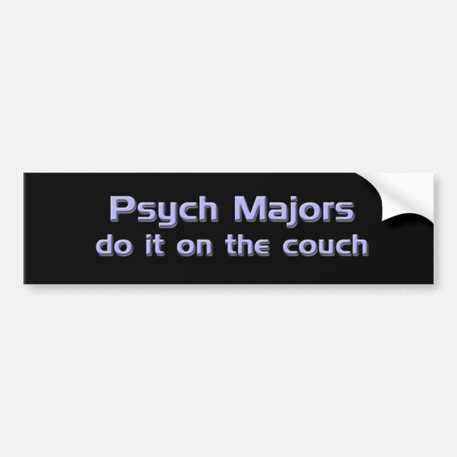 Psych Majors Do es auf dem Couch-Autoaufkleber Autoaufkleber (Vorne)