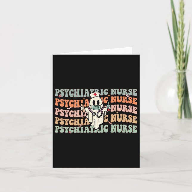 Psych Nurch Halloween Psychiatric Mental Health Nu Karte (Vorderseite)