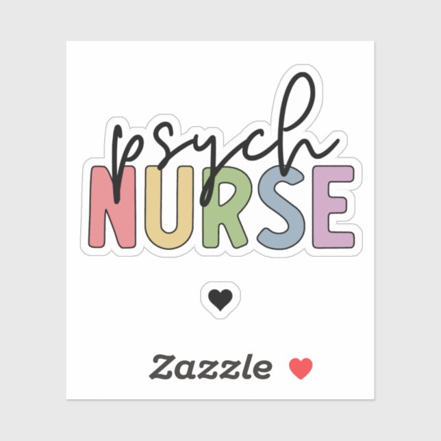Psych Nurse | Psychiatrische Krankenschwester Aufkleber (Blatt)