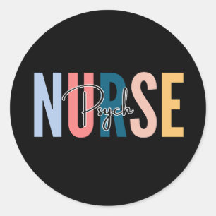 Psych Nurse Runder Aufkleber