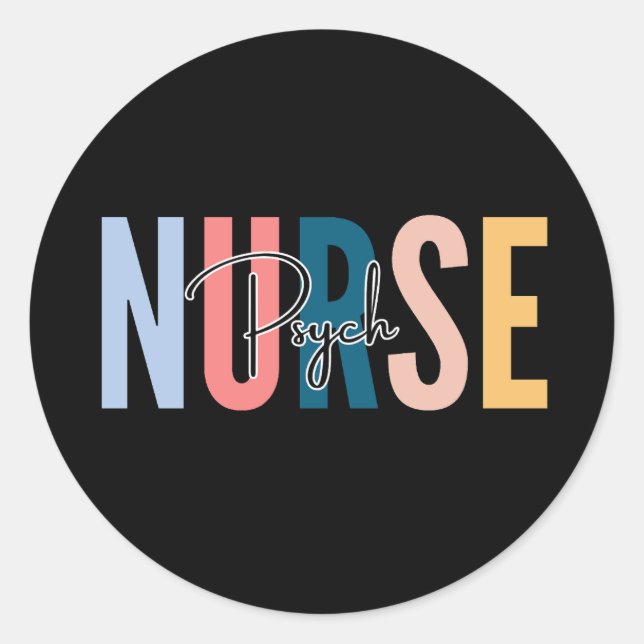 Psych Nurse Runder Aufkleber (Vorderseite)