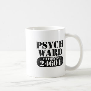 Psych Ward entkam dem Halloween-Costum eines psych Kaffeetasse