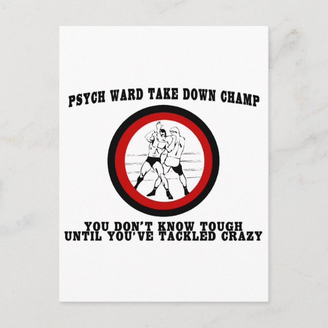 Psych Ward nieder Champ Postkarte (Vorderseite)