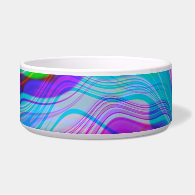 Psychadelic Liquid Abstraktes Muster Blau Napf (Vorderseite)