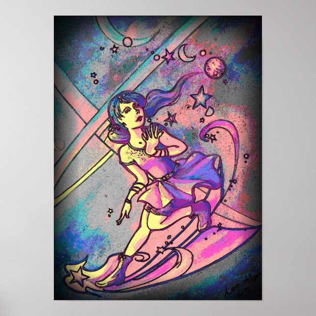 Psychadelic Shooting Star Poster (Vorne)