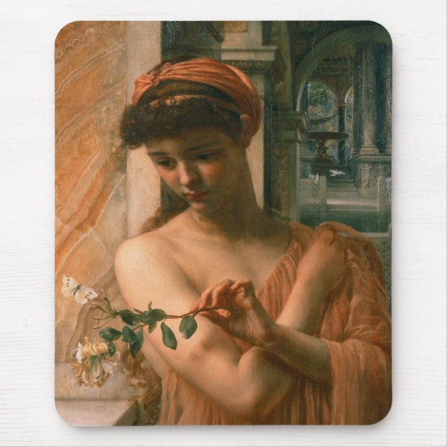 Psyche im Tempel der Liebe (von Edward Poynter) Mousepad (Vorne)