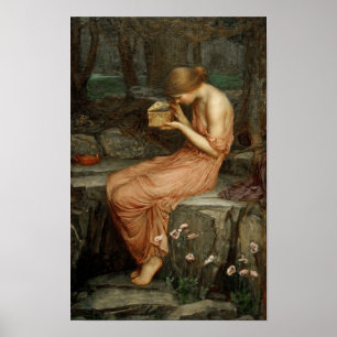 Psyche Öffnung der Golden Box Wasserhaus Poster