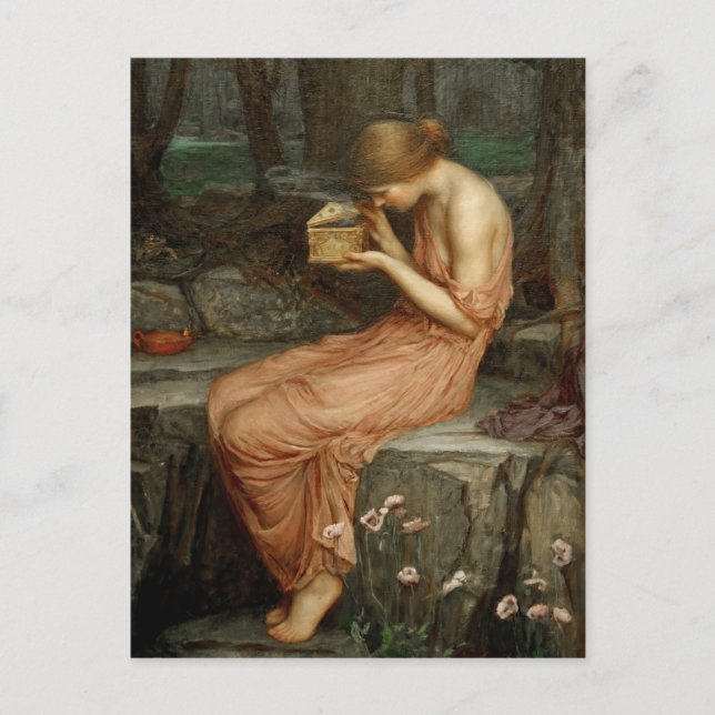 Psyche Öffnung der Golden Box Wasserhouse Card Postkarte (Vorderseite)