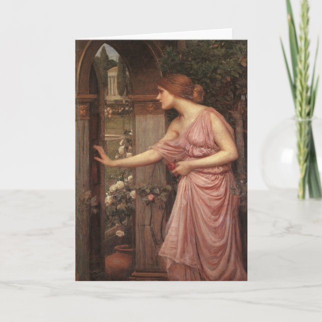 Psyche, welche die Tür in den Garten des Amors Karte (Vorderseite)