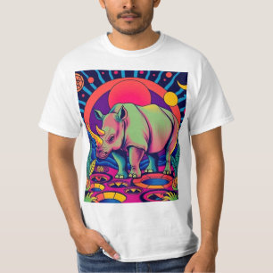 Psychedelia Animali 5 Rhino T-Shirt