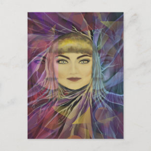 Psychedelia Dreamy Girl Postkarte