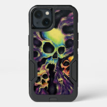 "Psychedelia" Skull Cluster Phone Case