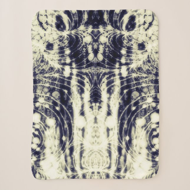 psychedelic abstract art black and white sherpadecke (Vorderseite)
