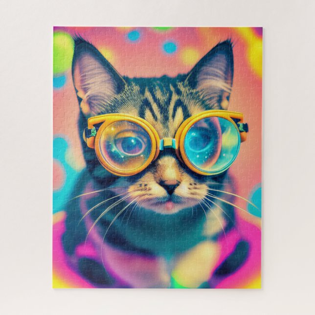 Psychedelic Acid Trip Kitty Cat (Vertikal)