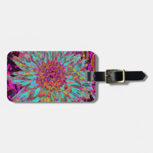 Psychedelic Aquamarin Blue Abstrakt Decorative Dah Gepäckanhänger