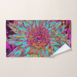 Psychedelic Aquamarin Blue Abstrakt Decorative Dah Handtuch