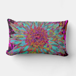 Psychedelic Aquamarin Blue Abstrakt Decorative Dah Lendenkissen