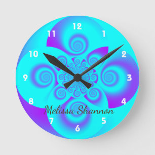 Psychedelic Art Runde Wanduhr