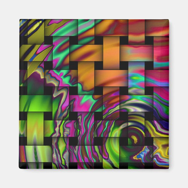 Psychedelic Basket Weave Magnet (Vorne)