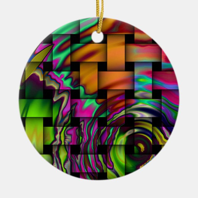 Psychedelic Basket Weave Ornament (Vorne)