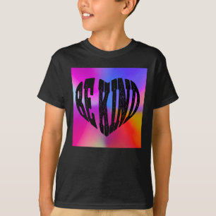 Psychedelic Be Kind Herzdesign - Lebhafter Regenbo T-Shirt