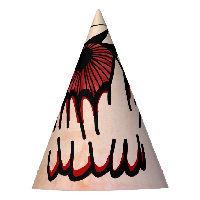Psychedelic Bloodshot Vision Partyhütchen (Vorderseite)
