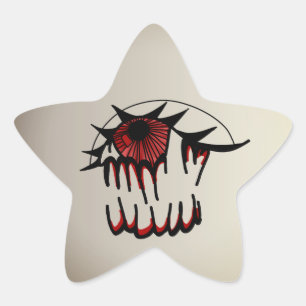Psychedelic Bloodshot Vision Stern-Aufkleber
