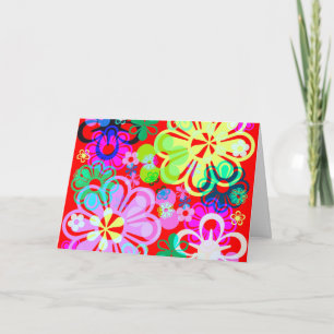 PSYCHEDELIC-BLUME "I LIEBE YOU"-KARTEN KARTE