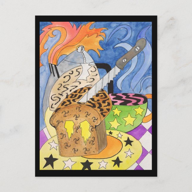 Psychedelic Brunch Postcard Postkarte (Vorderseite)
