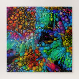 Psychedelic Bubble Burst Abstrakt Daisies