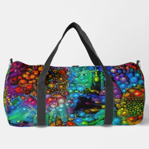 Psychedelic Bubble Burst Abstrakt Daisies Duffle Bag