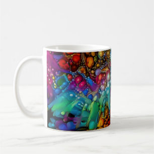 Psychedelic Bubble Burst Abstrakt Daisies Kaffeetasse