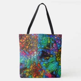 Psychedelic Bubble Burst Abstrakt Daisies Tasche
