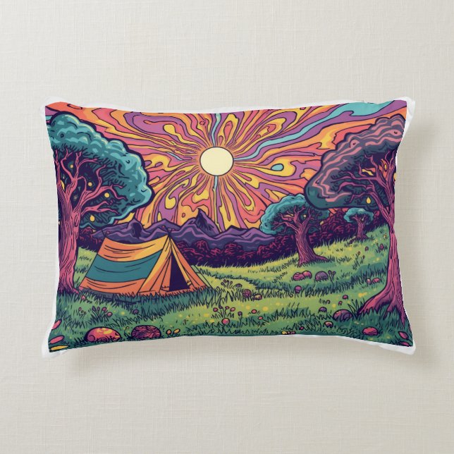 Psychedelic camping cushion dekokissen (Vorderseite)