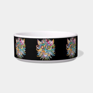 Psychedelic Cat Food Bowl Napf