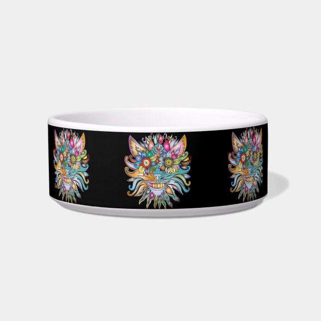 Psychedelic Cat Food Bowl Napf (Vorderseite)