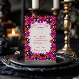 Psychedelic Cat Halloween Baby Shower Einladung